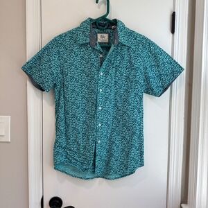Rjc Rebel James & Charli‎ New York City Floral Button Down Short Sleeve Shirt SM